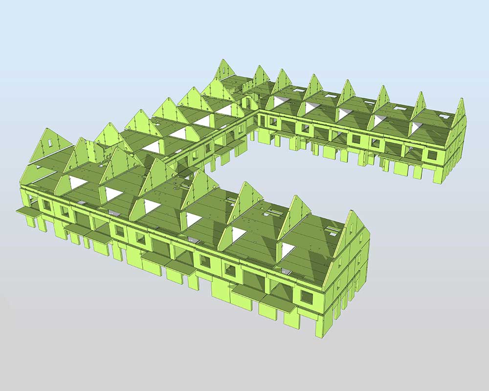 3d Precast Concrete model by struengineers using IMPACT Software