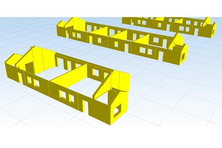 3D view of Precast Projects in IMPACT software