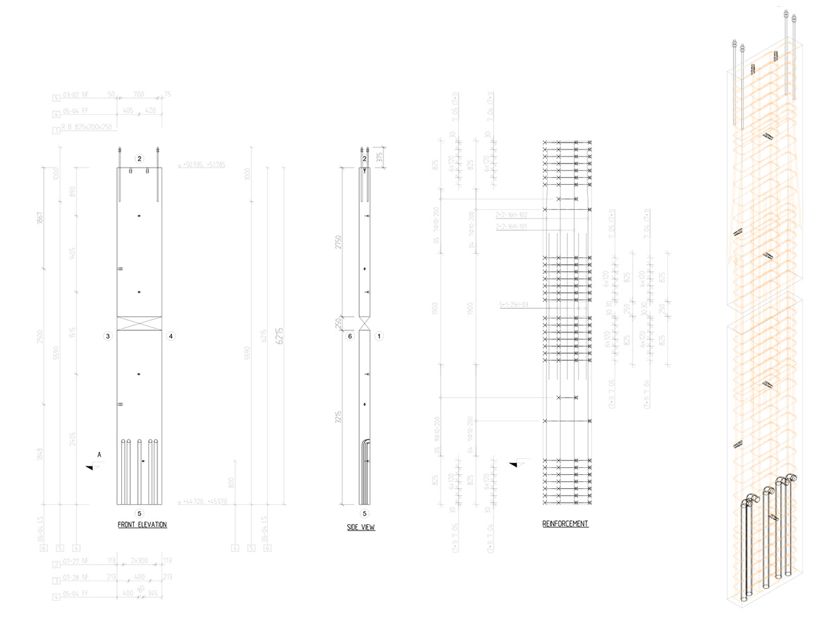 Residential Apartment Hybrid Precast Structures shop drawing