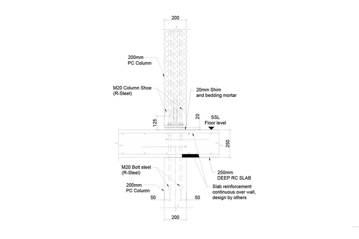 PC column to beam to column connection bolted1 1