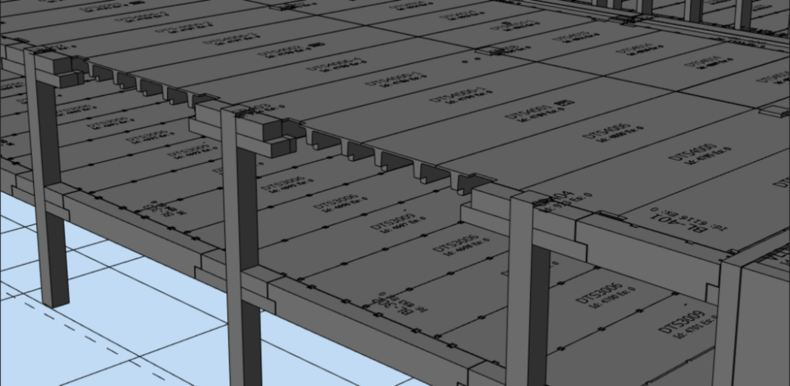 Car parking building with Double Tee slab