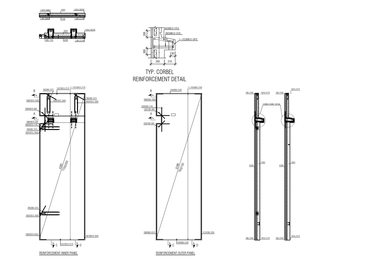 Corbel REINFORCEMENT Shop drawings by StruEngineers Corbel REINFORCEMENT Shop drawings by StruEngineers